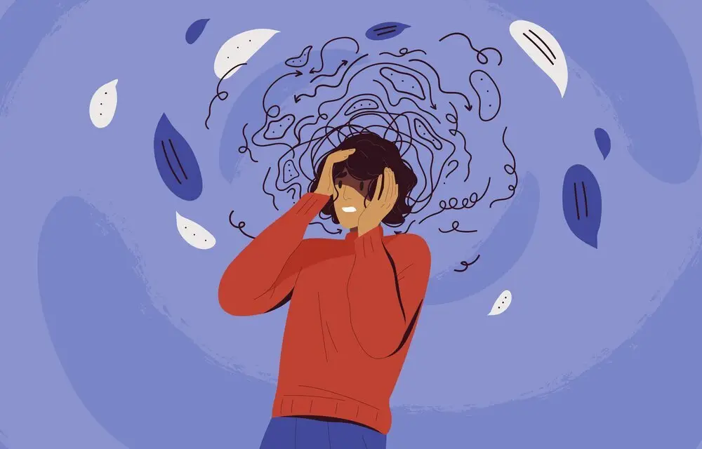 Illustration depicting anxiety